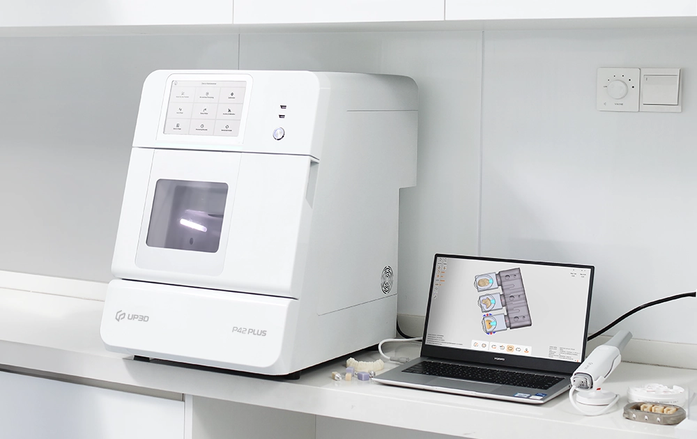 UP3D P42 PLUS wet dental milling machine stable spindle and reinforced structure